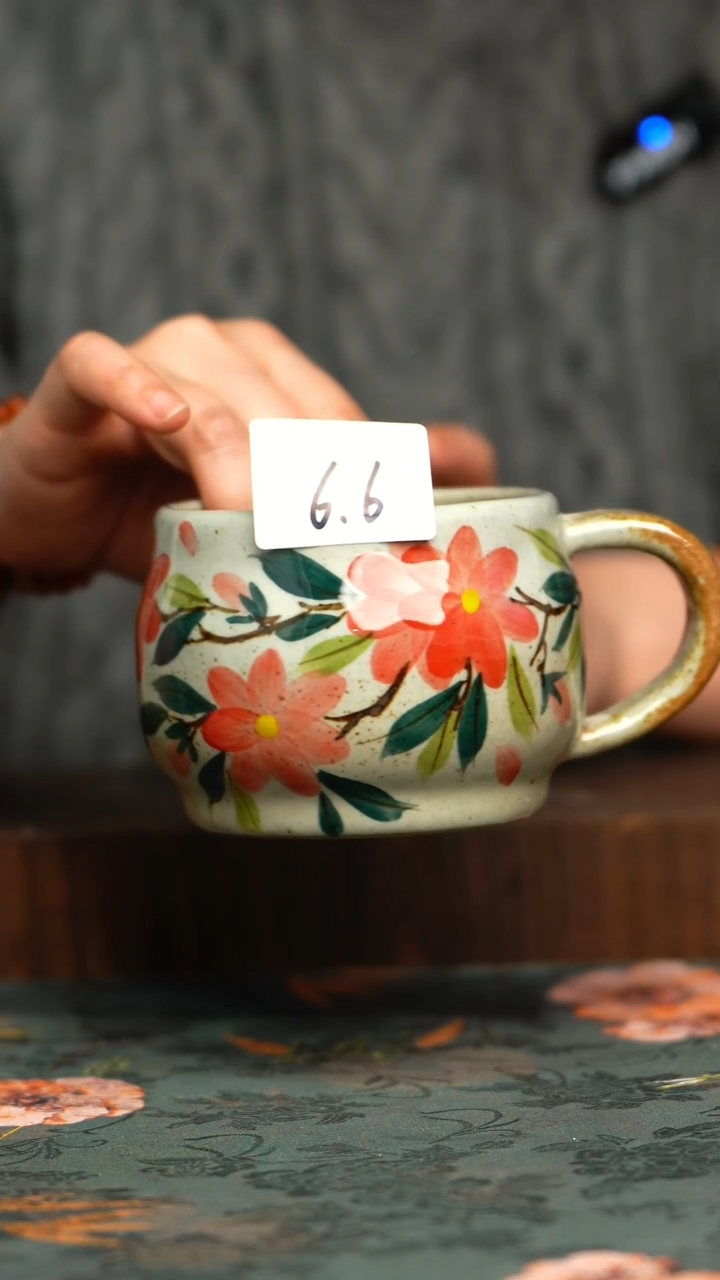 杯釉下彩手工手绘同款陶器