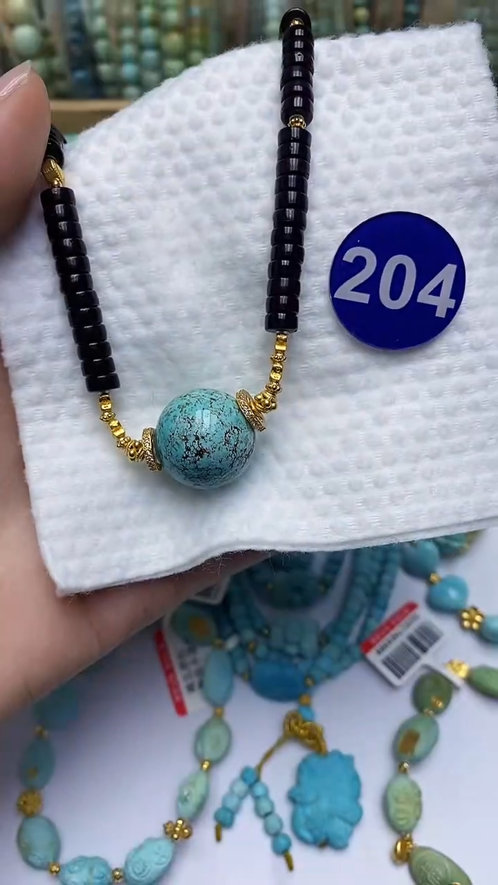 【闪购商品】绿松石项链银S925镶嵌204