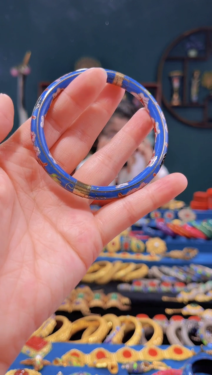 【闪购商品】景泰蓝手镯湖蓝色