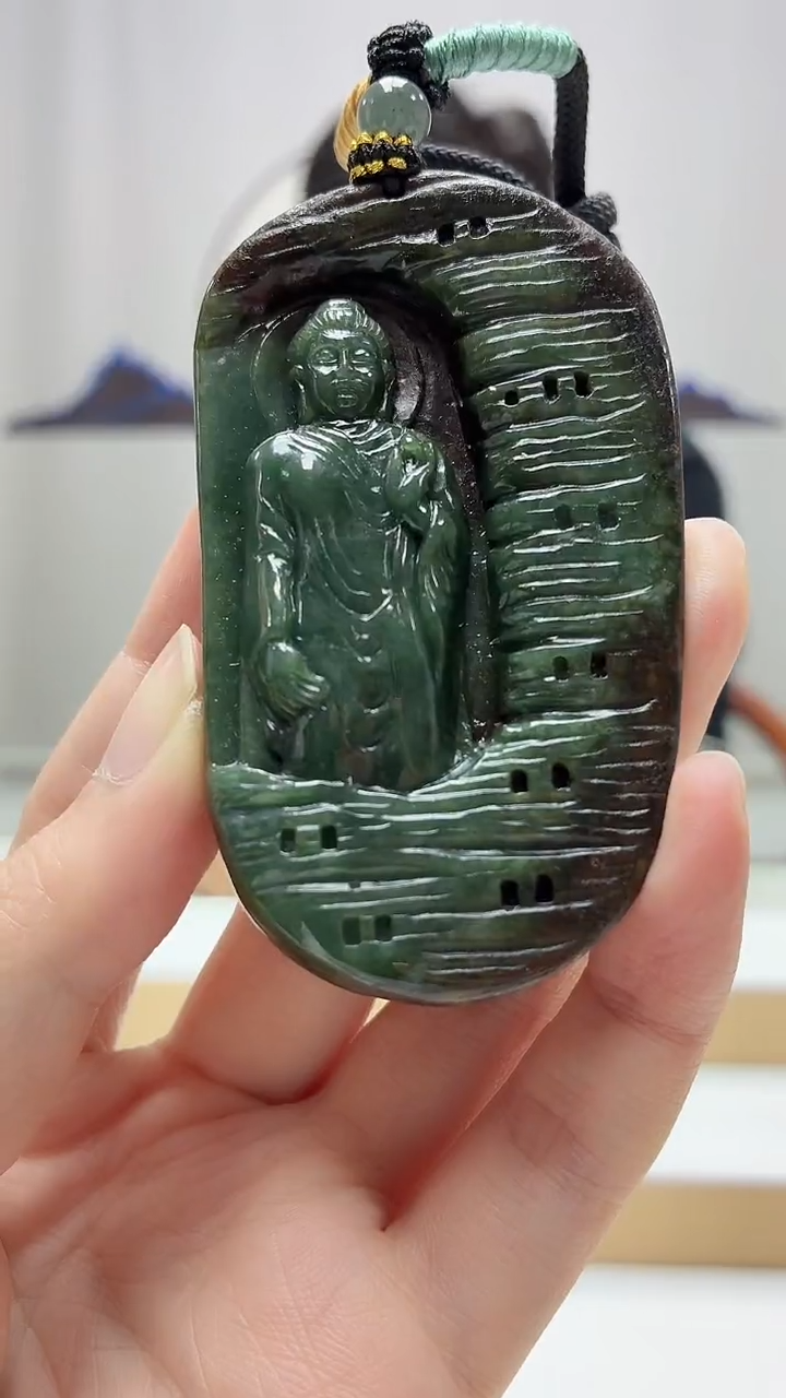 未镶嵌定制翡翠4917zm-毛货挂件13