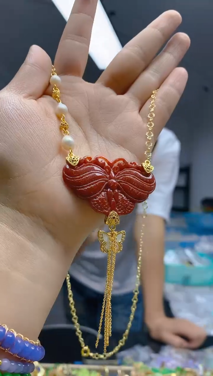 【闪购商品】翡翠耳饰合金0283翡翠锁骨链