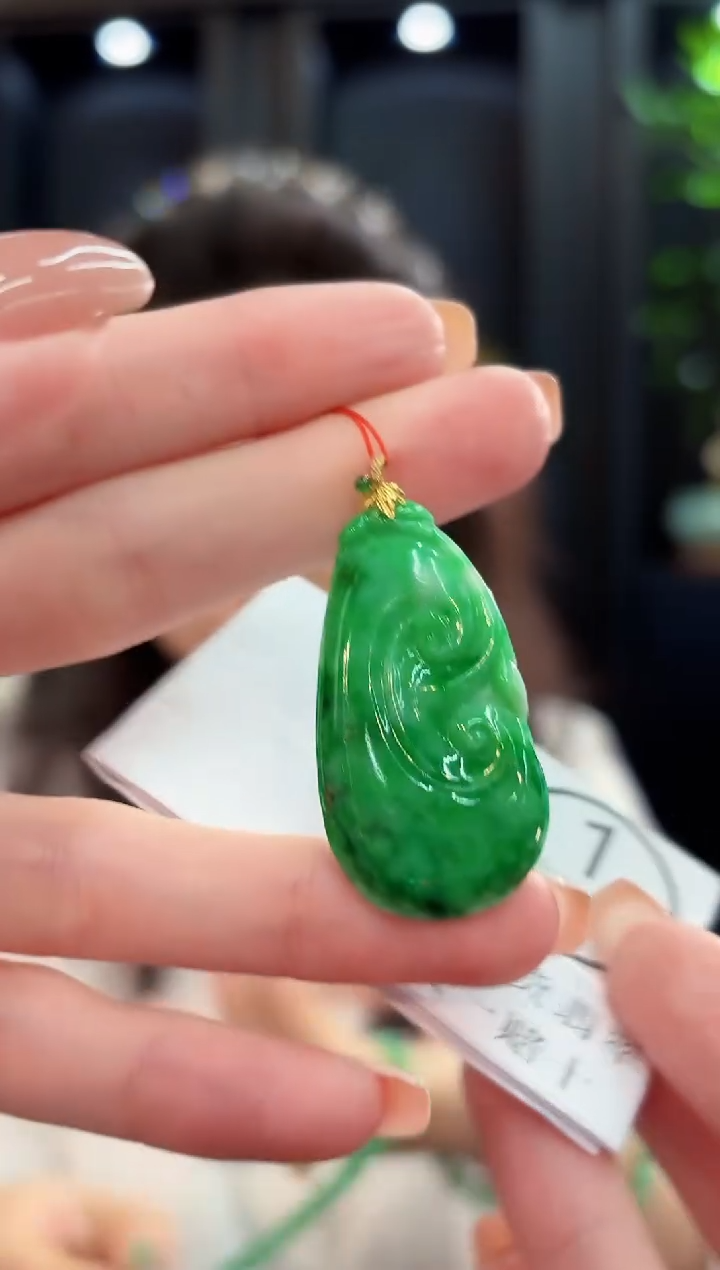 吊坠(不含链)18K金镶嵌翡翠 缅甸A货/支持复检/一件