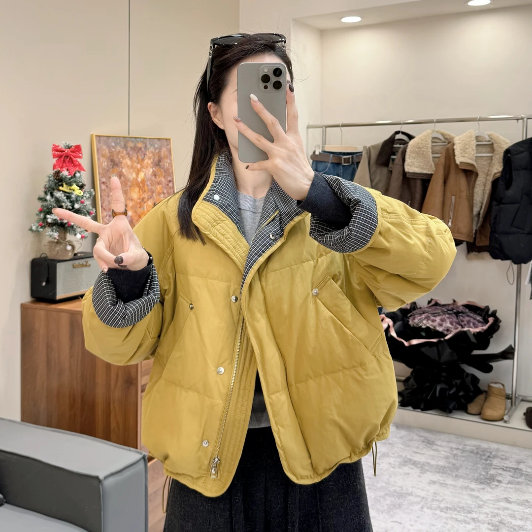 2025冬季新款棉服时尚百搭宽松长袖休闲棉服外套女棉服