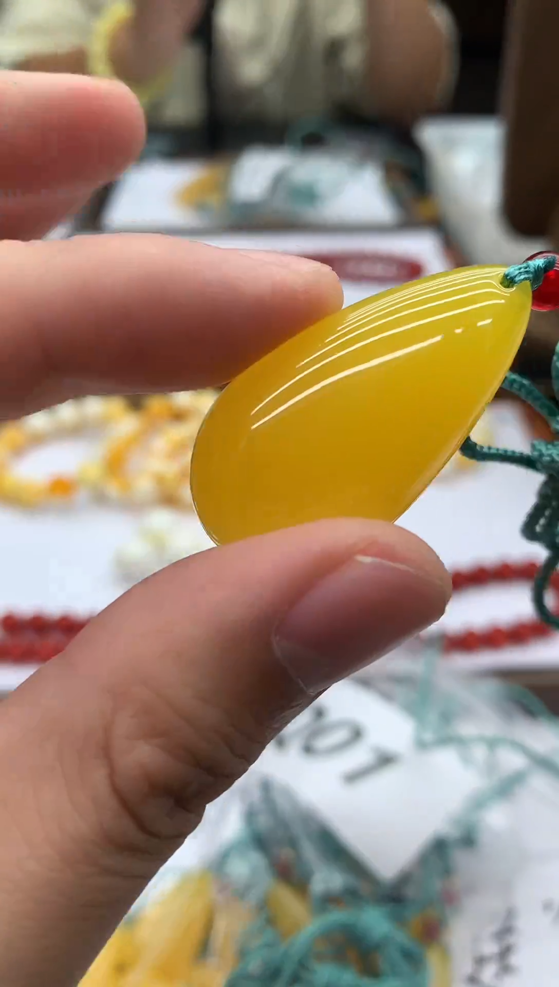 琥珀颈饰未镶嵌Q01【偶得珠宝严选】琥珀蜜蜡吊坠