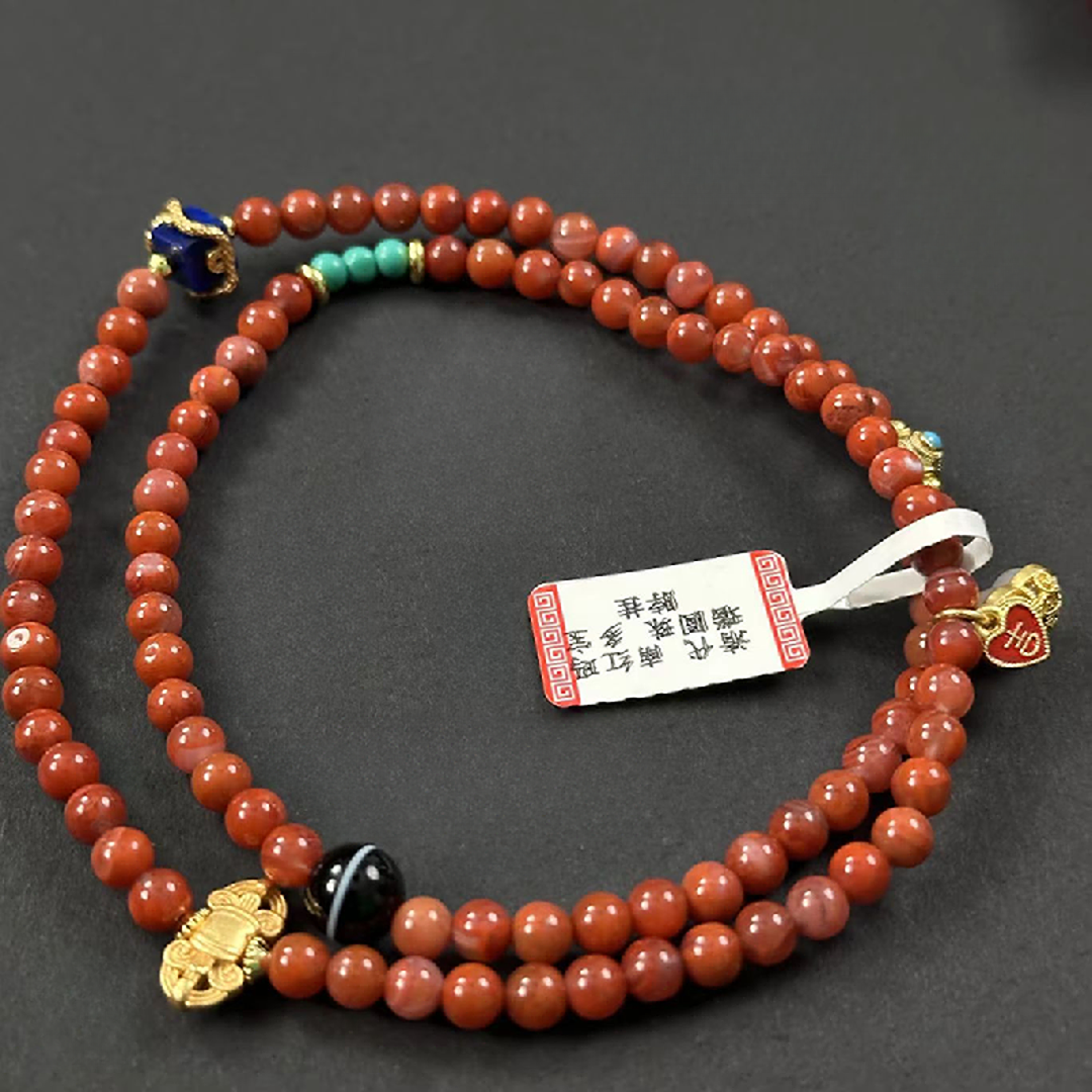 【宝韵】 南红玛瑙圆珠 多宝 挂脖 KC7800