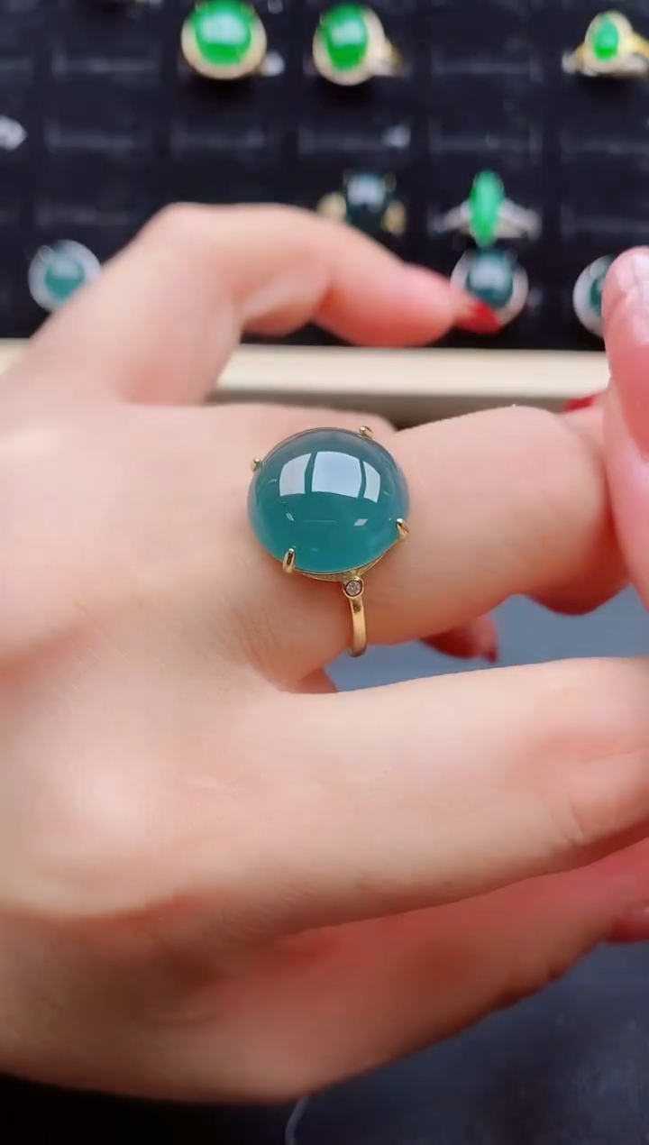 【闪购商品】翡翠戒指银S925镶嵌231321