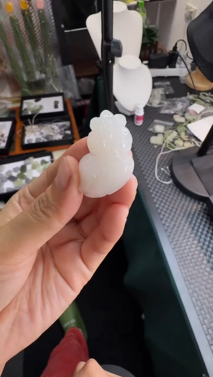 【闪购商品】和田玉颈饰未镶嵌白玉金鱼