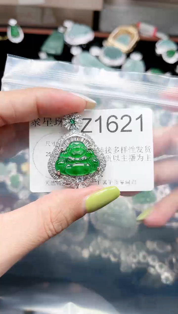 【闪购商品】翡翠颈饰未镶嵌1621赠皮绳