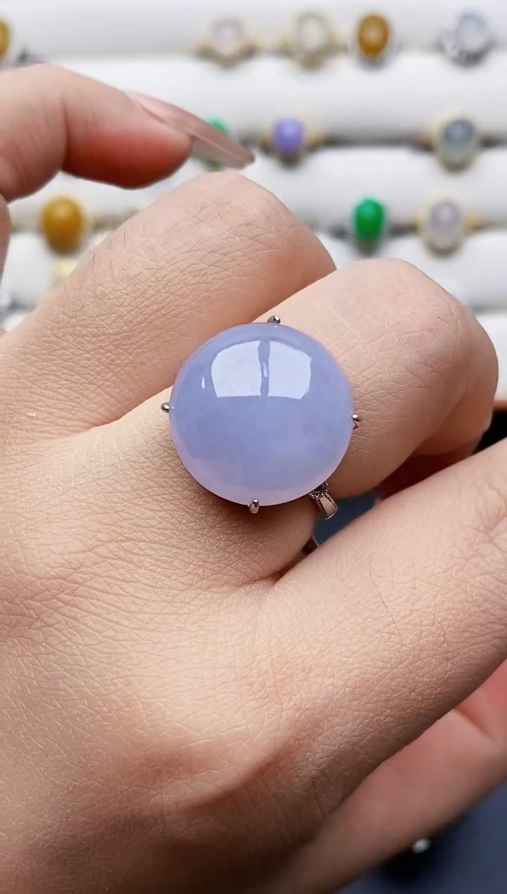 银S925镶嵌戒指翡翠0171