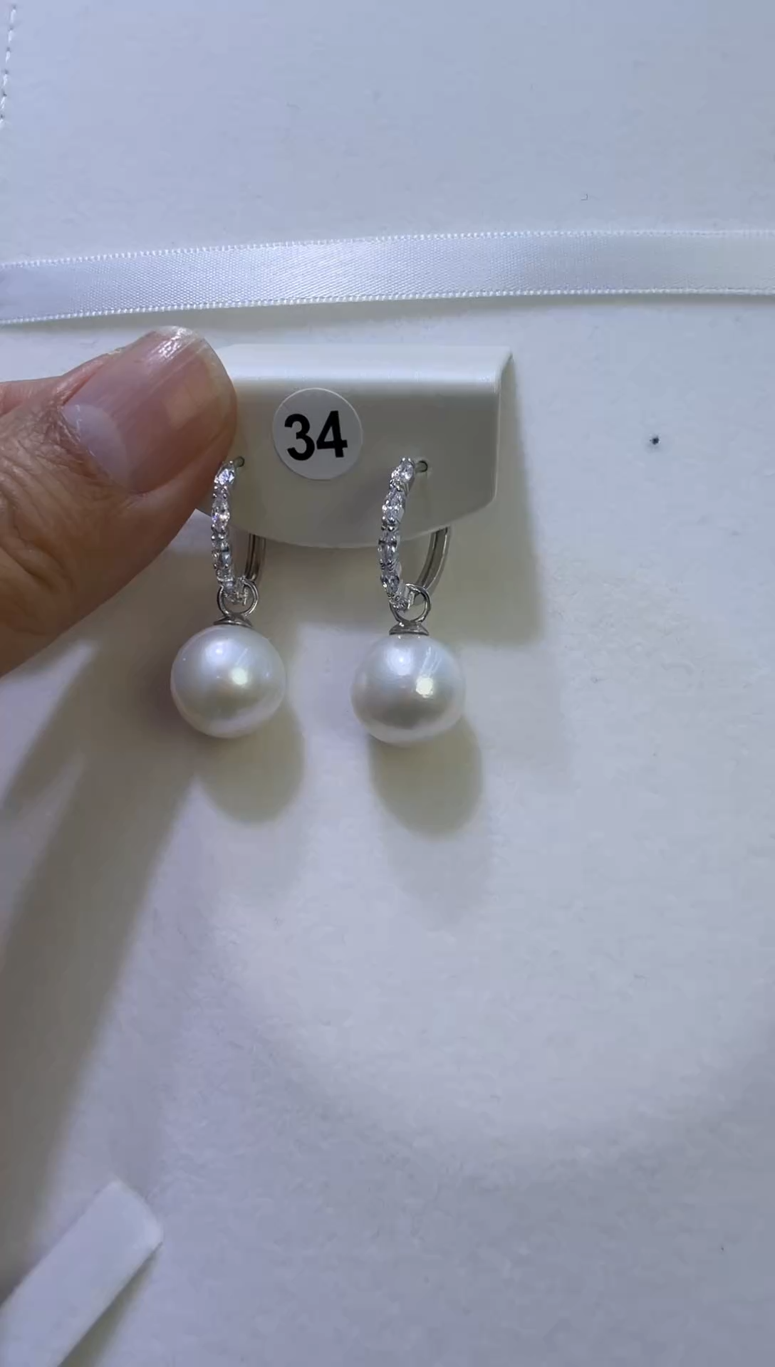 未镶嵌耳饰淡水珍珠34号双戴款耳扣
