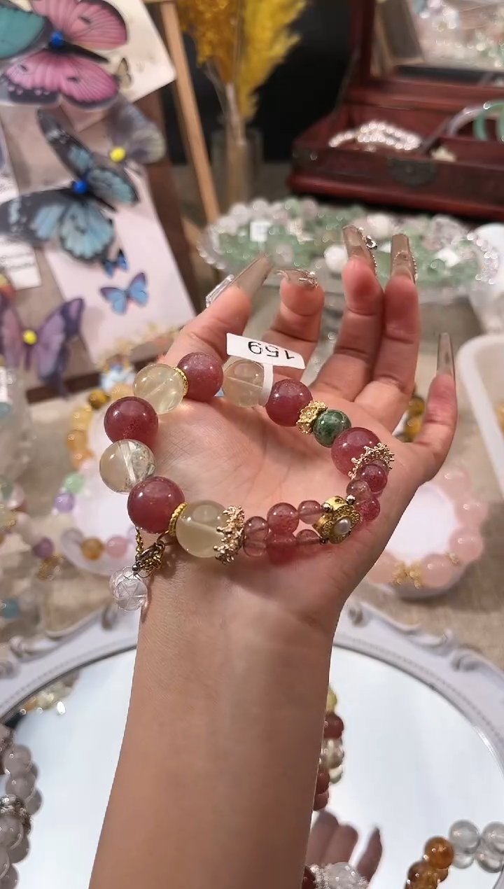 【闪购商品】水晶手链未镶嵌多样性发货颜色微差发其一