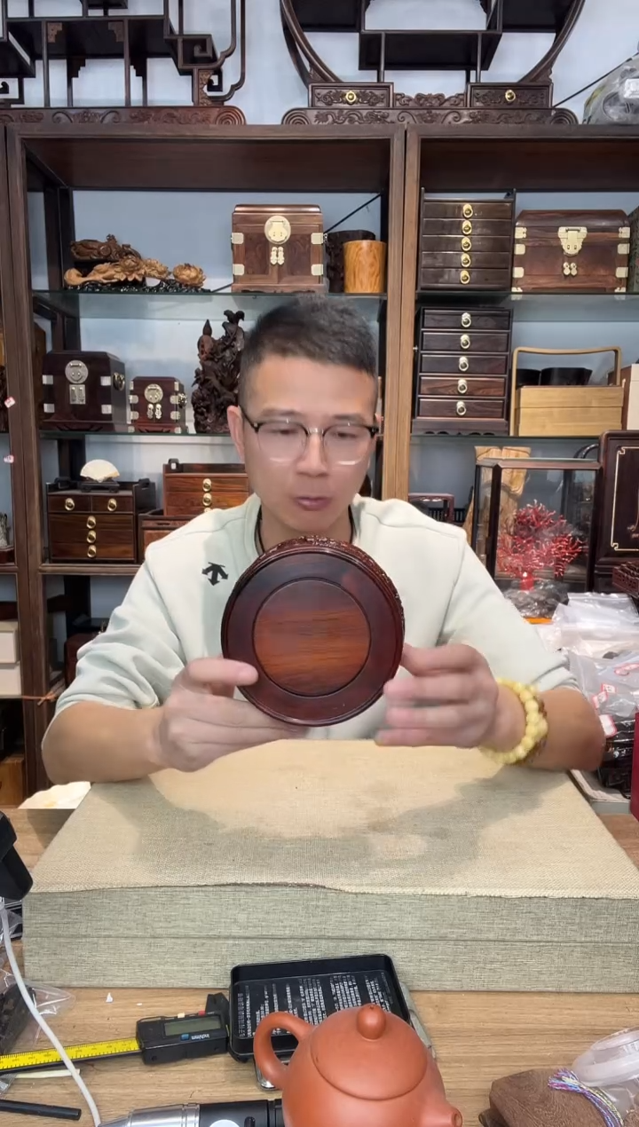 乌木类书架268非酸雕刻圆底座13公分  库存