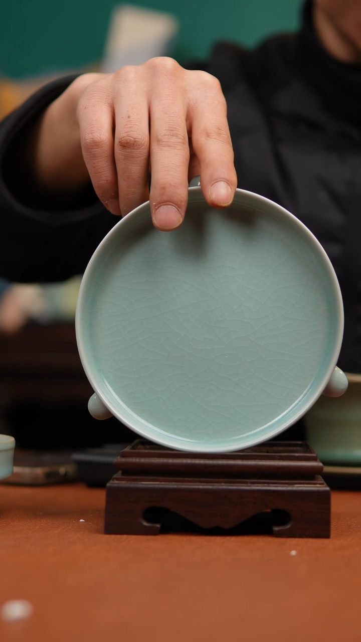 【闪购商品】瓷片原产地原矿仿古三足洗微瑕福利