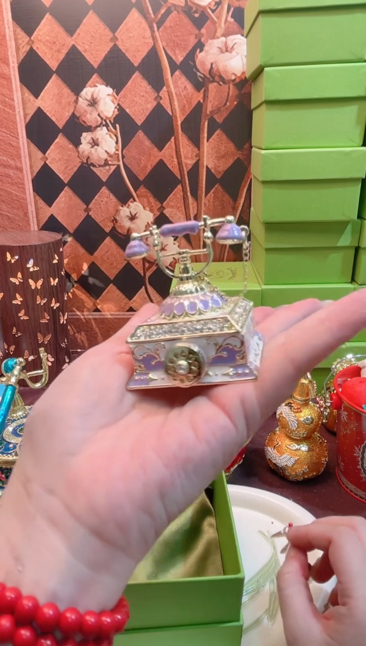 锌合金珐琅首饰盒默认微瑕拆盒不退～