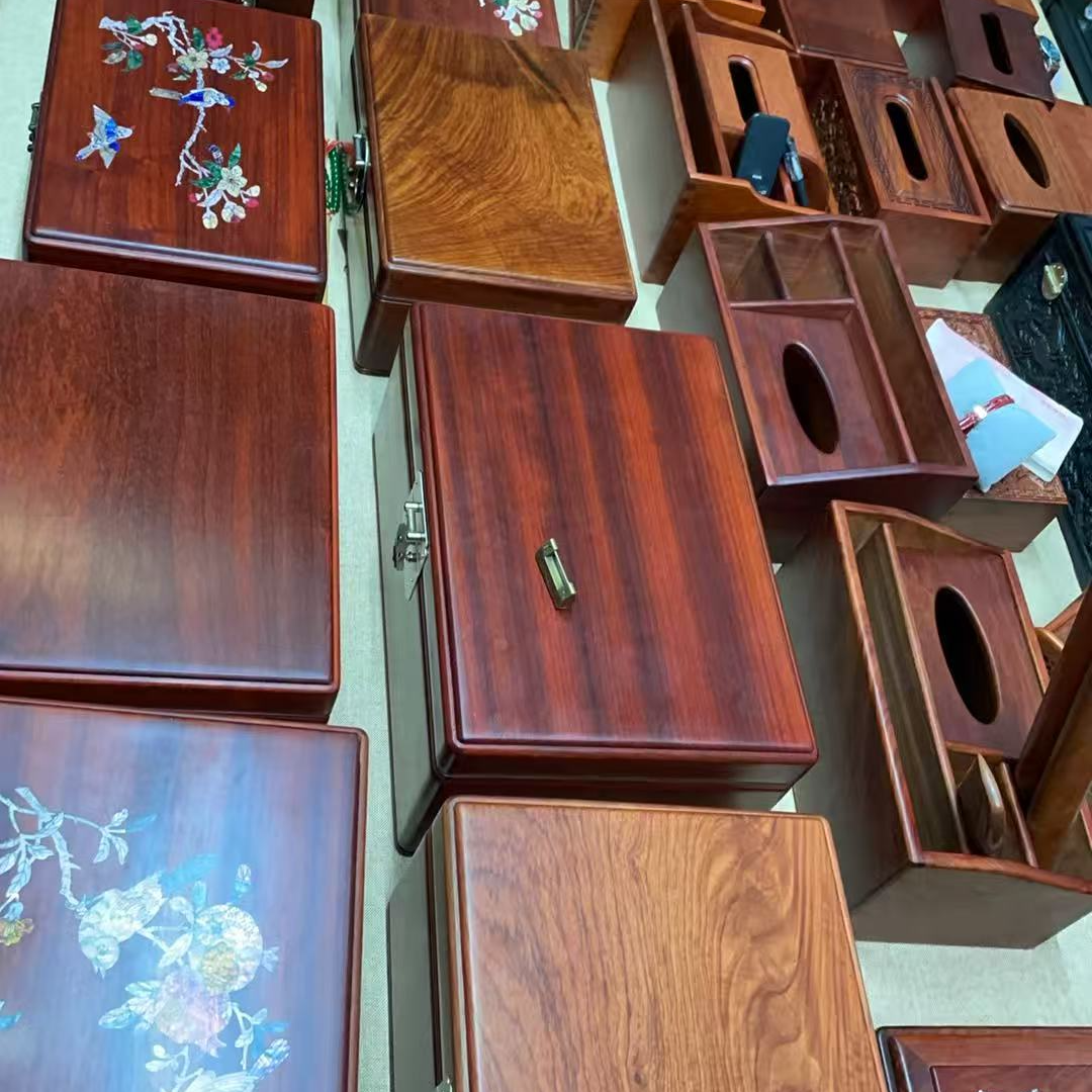 实木收纳盒 首饰盒复古国风创意