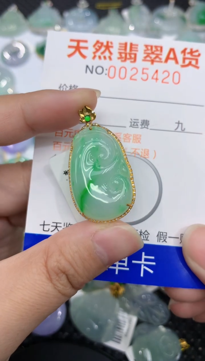 【闪购商品】翡翠颈饰18K金镶嵌1111111111