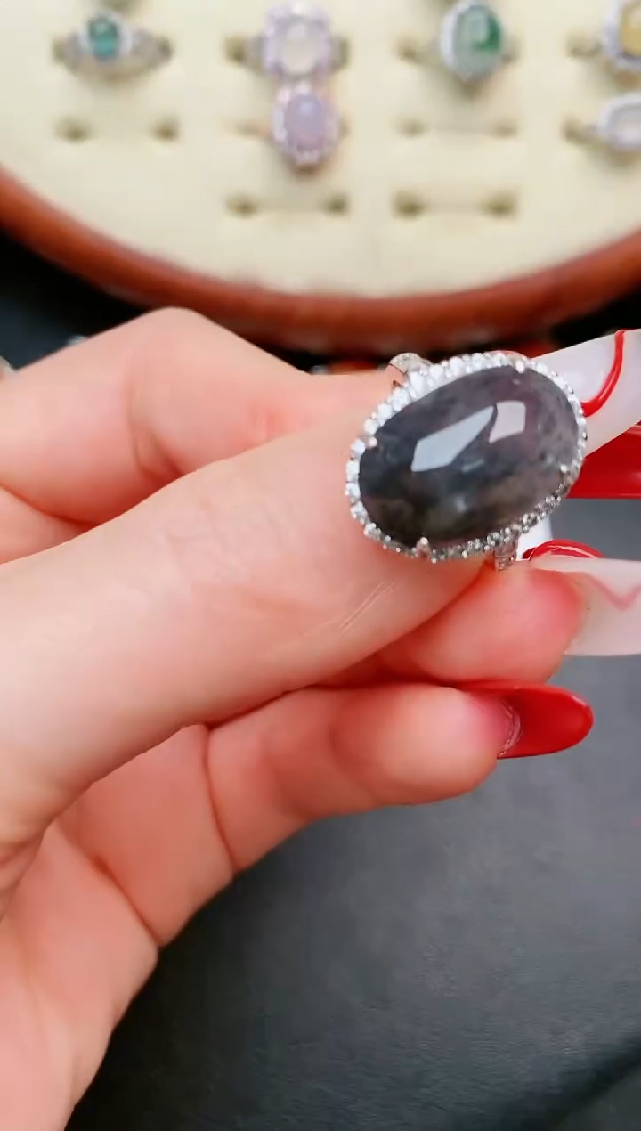 【闪购商品】翡翠戒指银S925镶嵌....