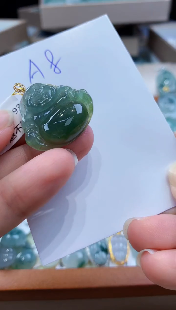 翡翠未镶嵌颈饰天然缅甸a货翡翠