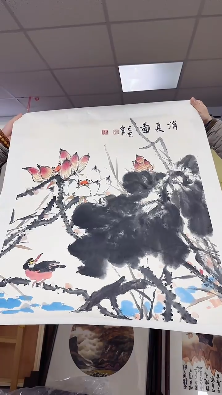 国画库房放漏国画实物以图片为准