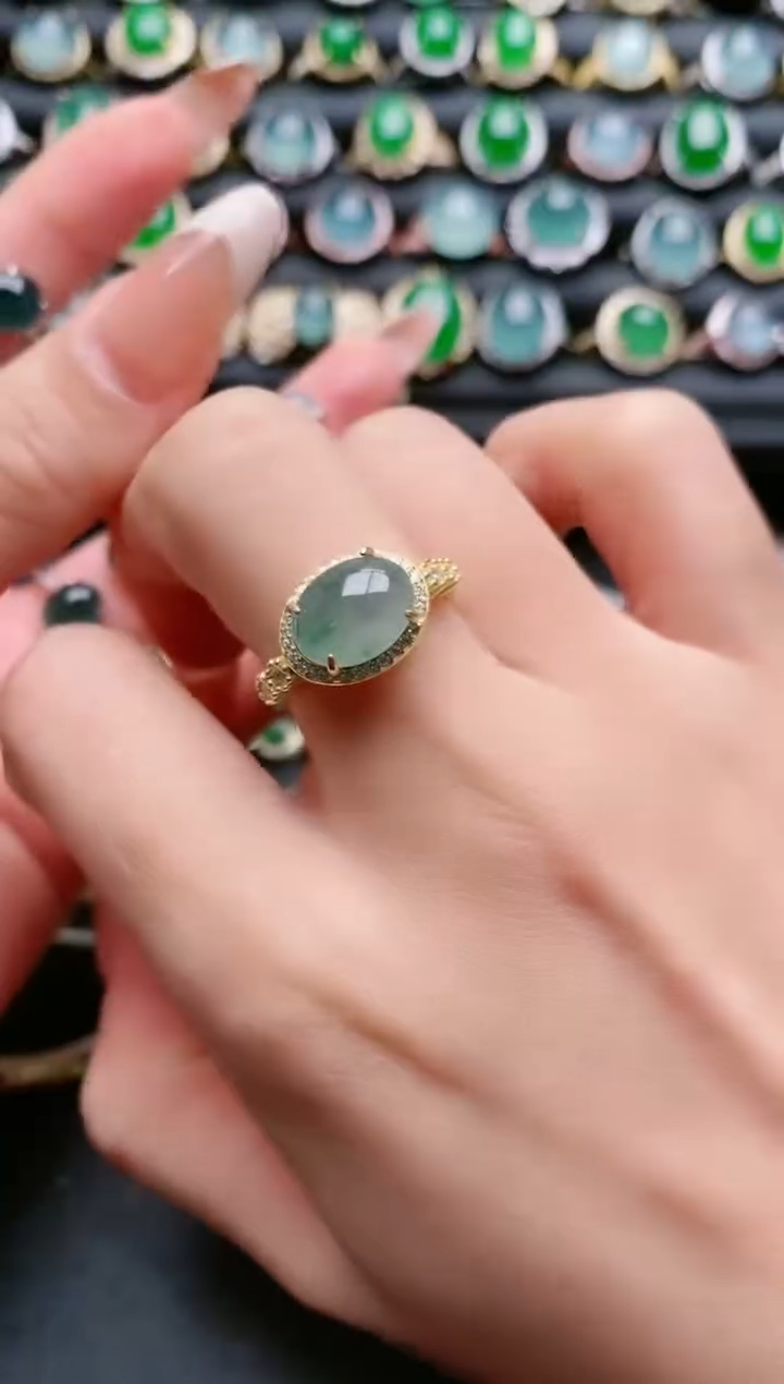 【闪购商品】翡翠戒指银S925镶嵌11111111
