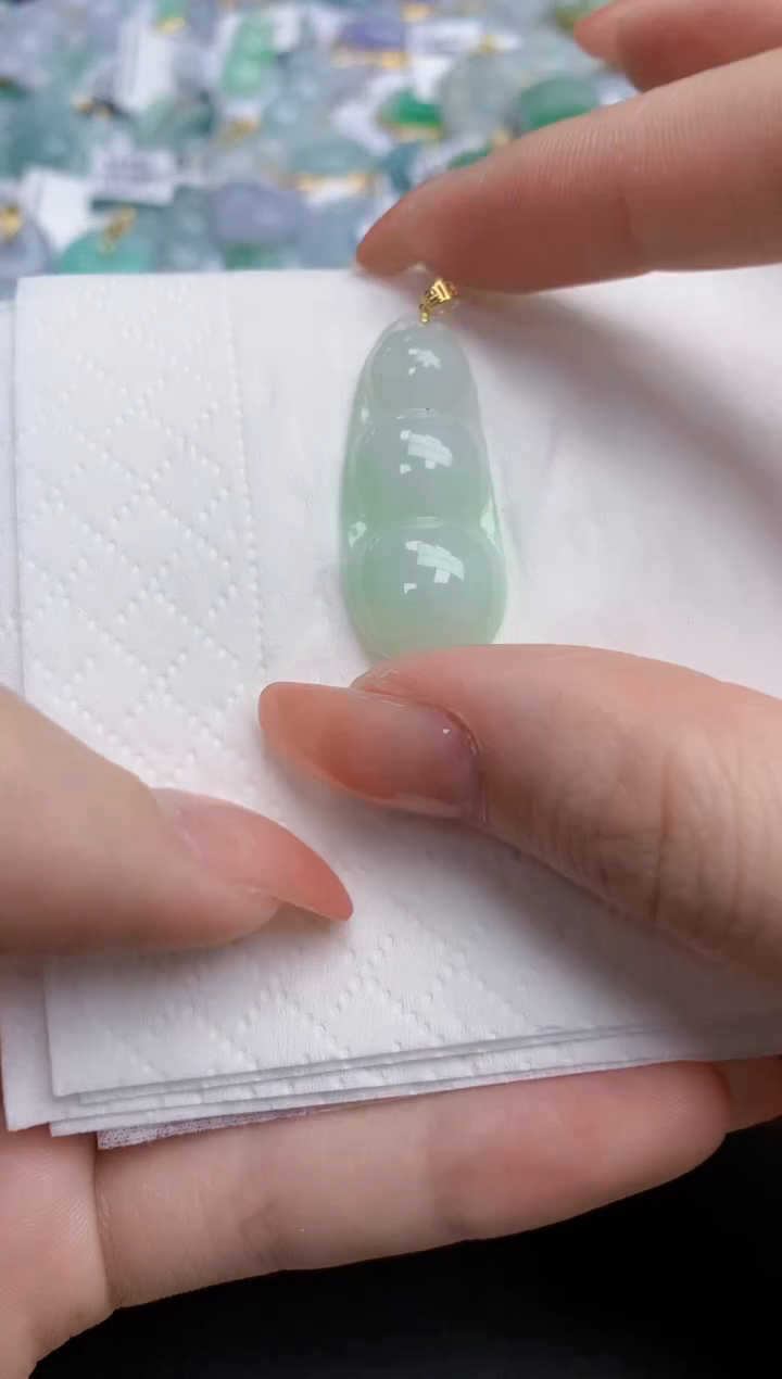 【闪购商品】翡翠颈饰18K金镶嵌天然缅甸翡翠A货