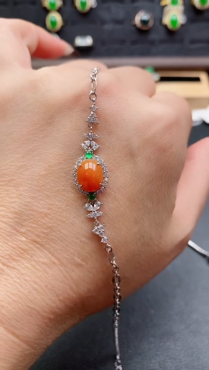 银S925镶嵌戒指翡翠1