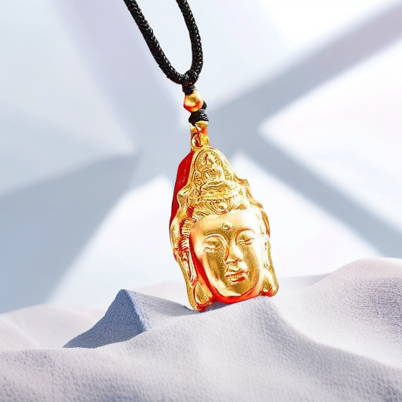 合金项链 观音黑绳项链毛衣链高档小众礼物高级感精致饰品气质