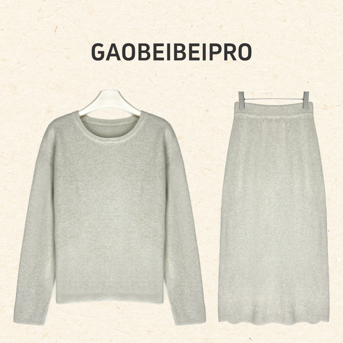 【北北-5521】氛围感显瘦时尚针织套装