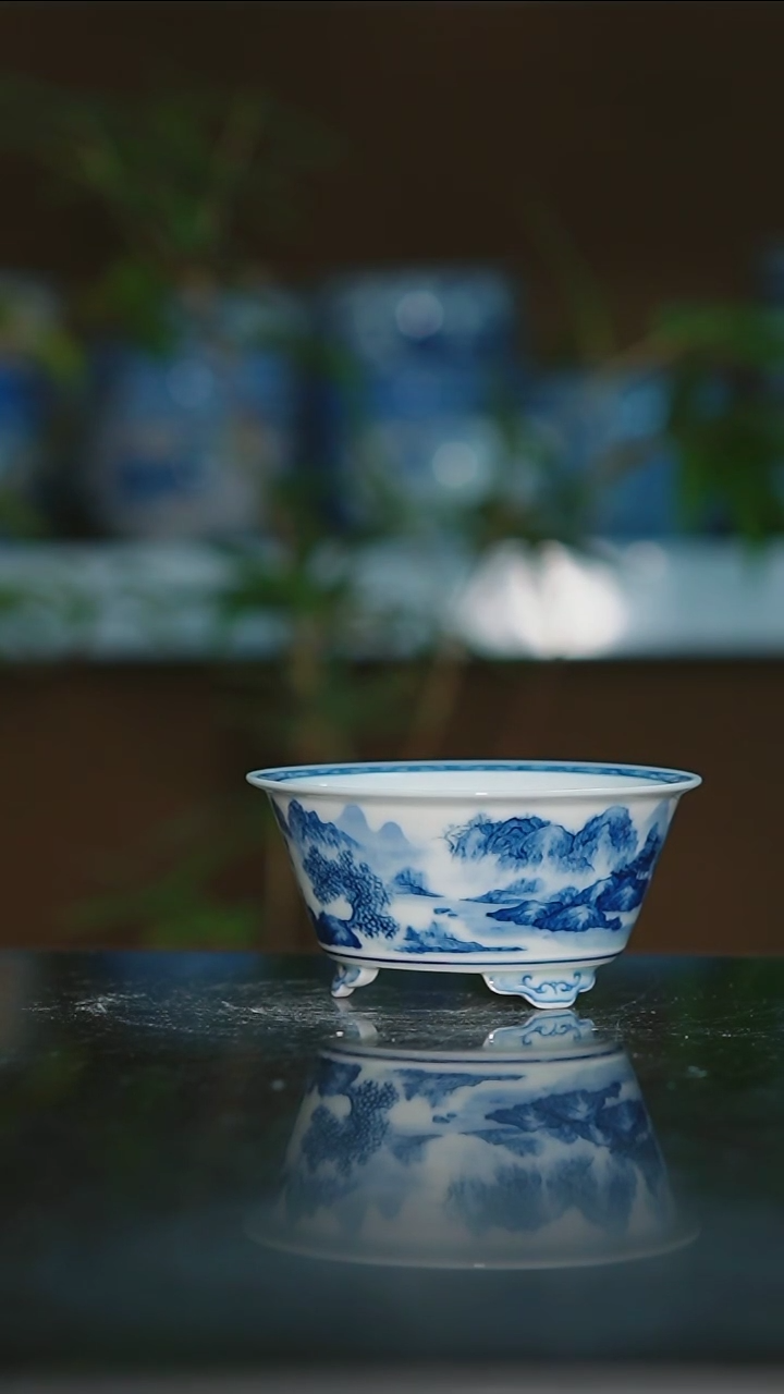 【闪购商品】手绘陶瓷内口8高4.5深