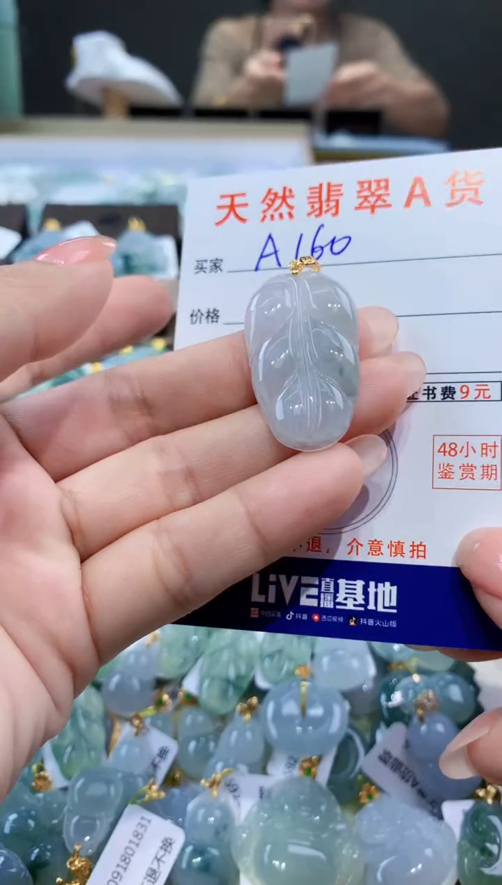 颈饰未镶嵌翡翠天然翡翠A货挂件 