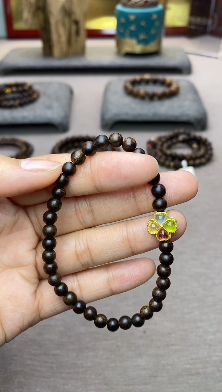 【闪购商品】沉香手串顺化紫棋0.5沉水 配饰单圈设计