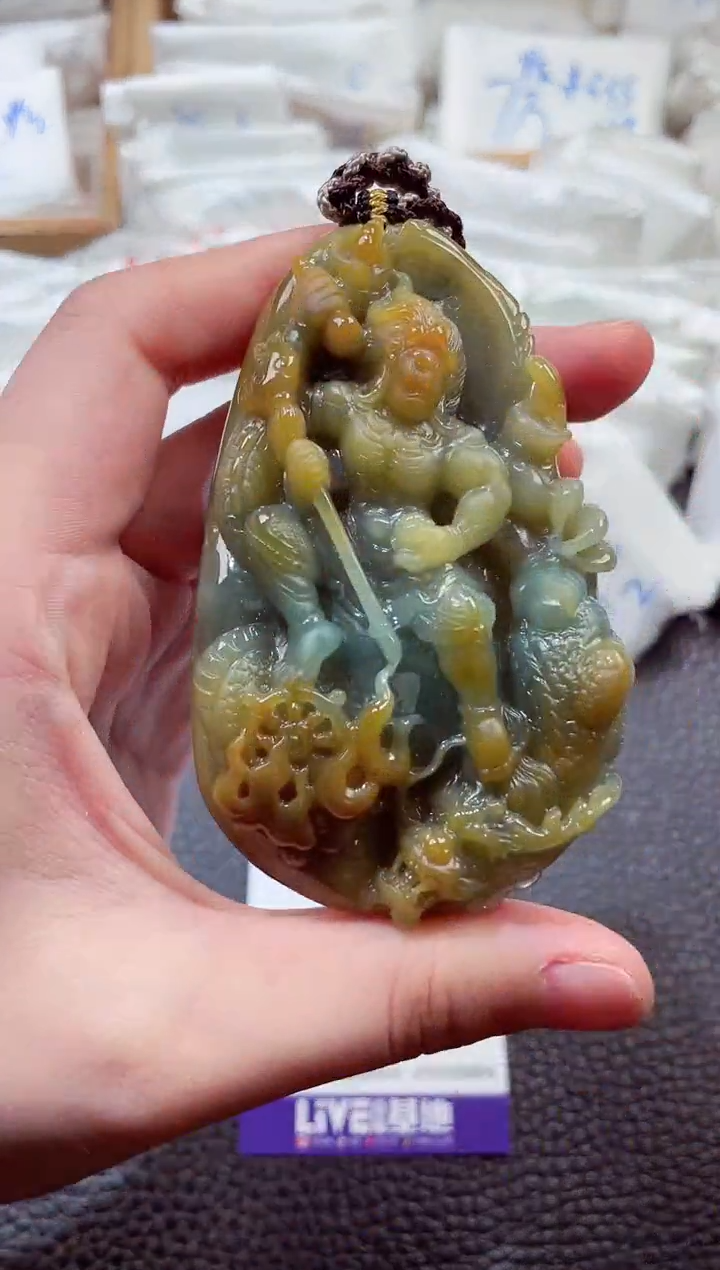 翡翠未镶嵌颈饰00009339御龙不动