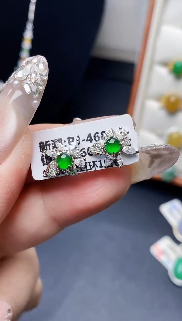 银S925镶嵌戒指翡翠1049