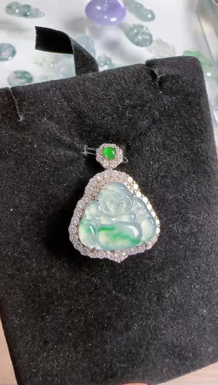 【闪购商品】翡翠吊坠(不含链)银S925镶嵌··