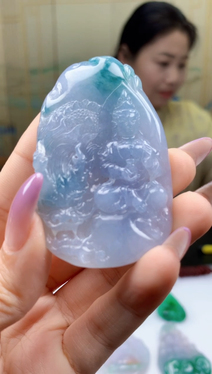 【闪购商品】定制翡翠未镶嵌4902ty-毛货挂件85