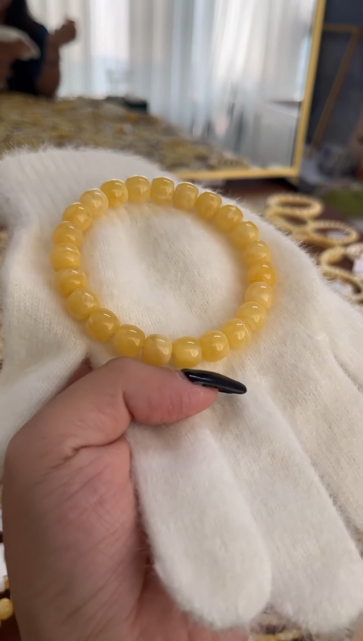 裸石蜜蜡未镶嵌蜜蜡手串9.5