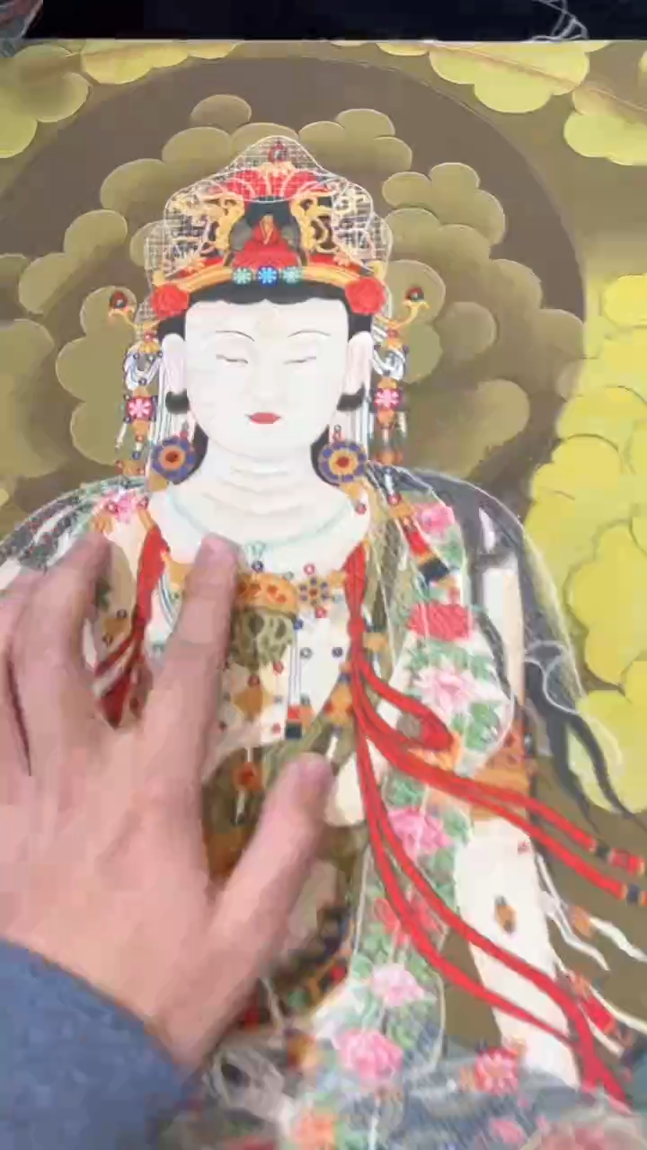 装裱画唐卡藏艺阁手绘作品TK16108