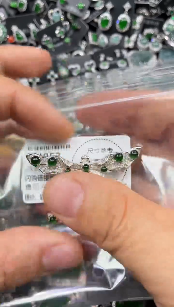 颈饰未镶嵌翡翠J853蜻蜓胸针