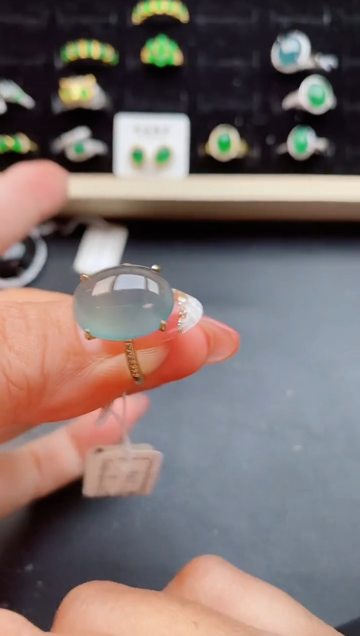 【闪购商品】翡翠戒指银S925镶嵌1212