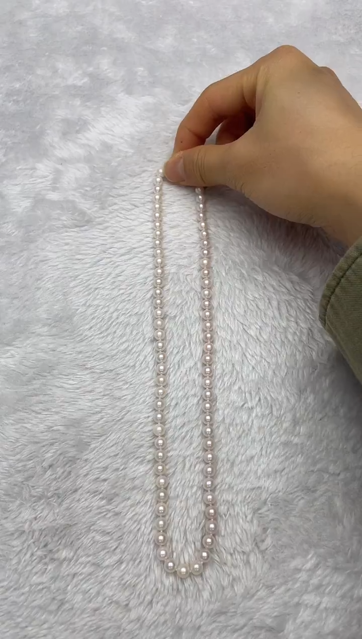 项链银S925镶嵌海水珍珠AK5.5-6mm