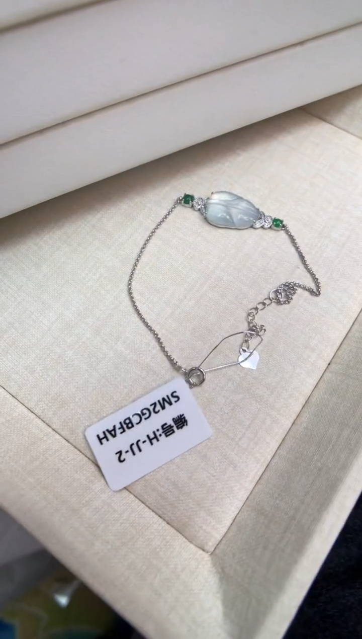 【闪购商品】翡翠颈饰18K金镶嵌手链