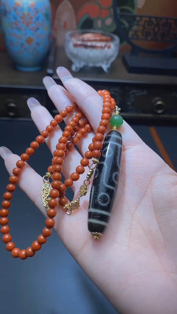 【闪购商品】玛瑙/玉髓颈饰未镶嵌九眼吊坠