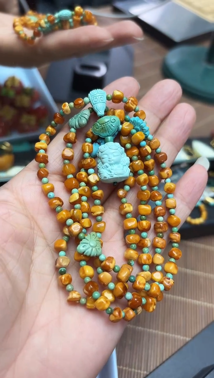 未镶嵌绿松石颈饰发一件设计款  项链