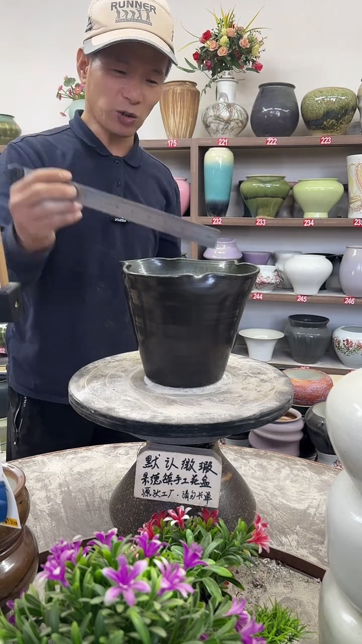 12-1-高16口19瑕-花盆