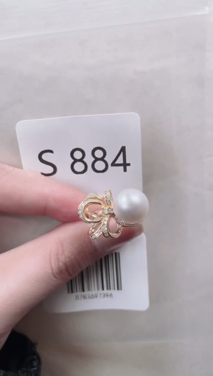 【闪购商品】海水珍珠戒指银S925镶嵌S884