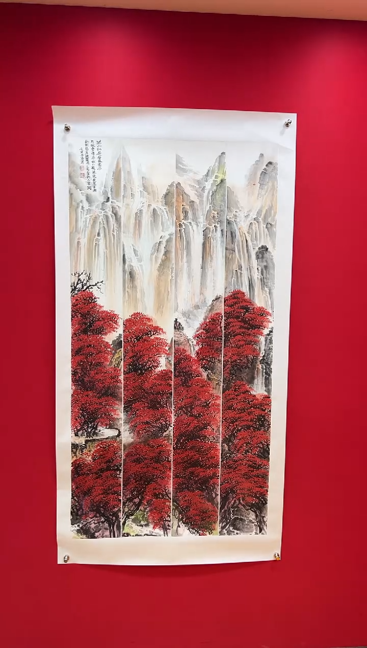 国画李希涛万山红遍曾林浸染