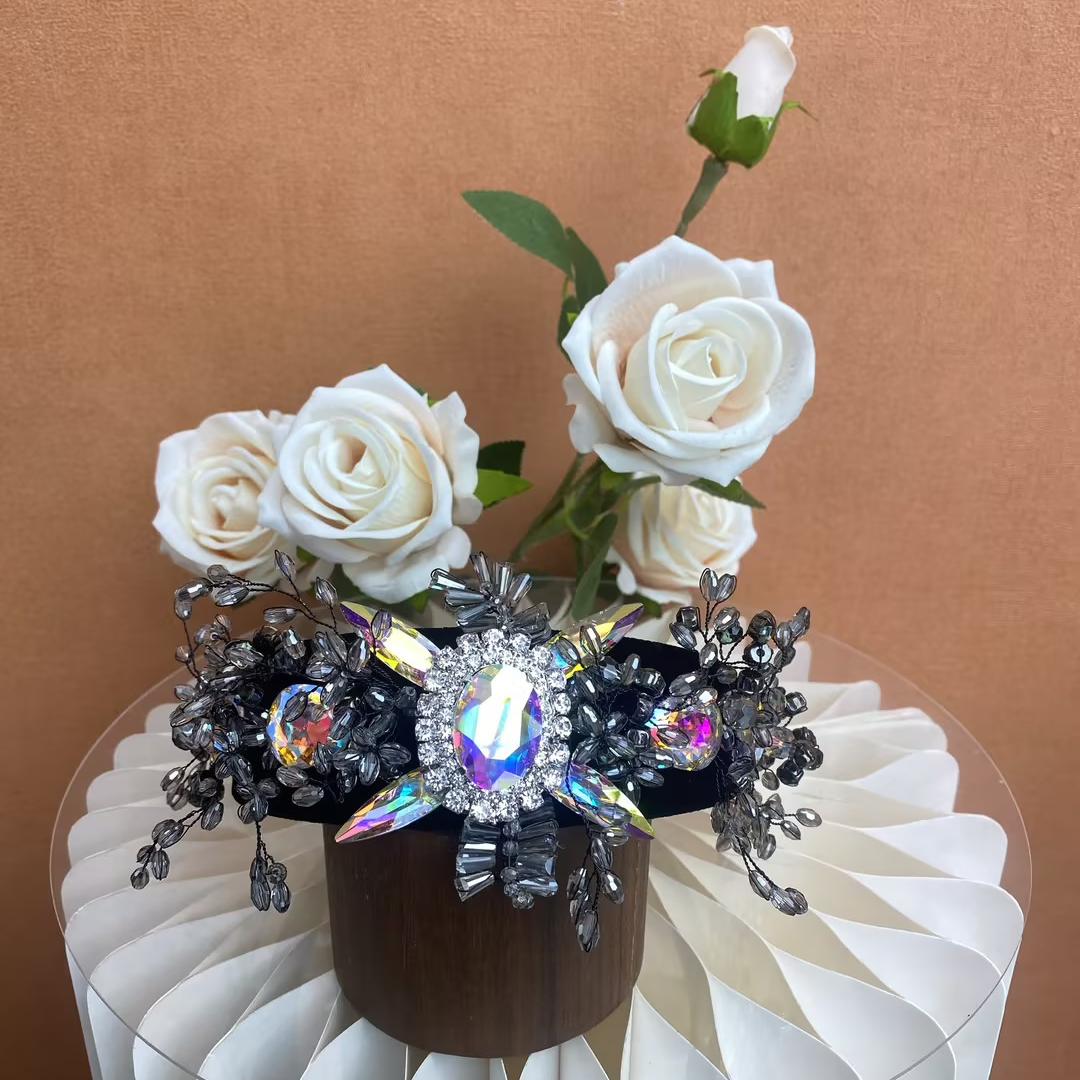 艾翕甄选【皇冠】仿水晶轻奢气质发箍