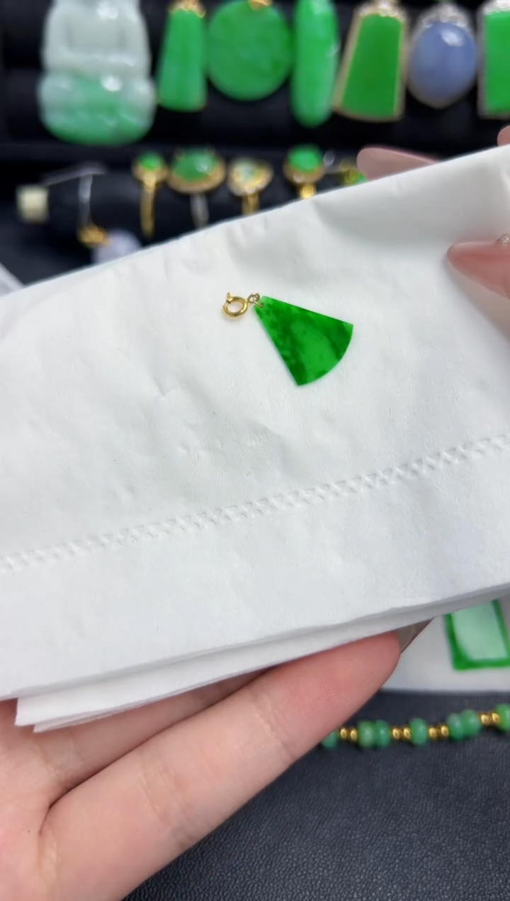【闪购商品】翡翠颈饰18K金镶嵌Y缅料A货/支持复检/一件
