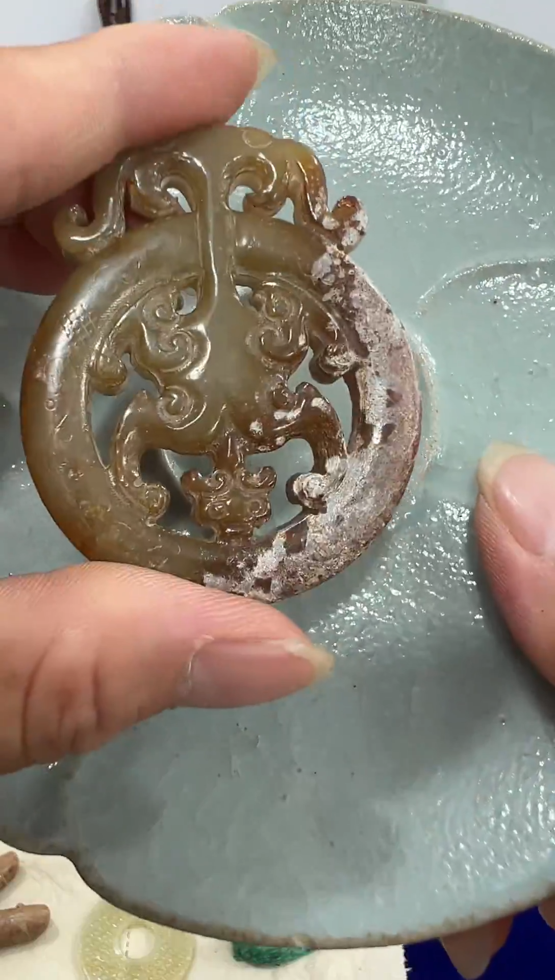 瓷片手工，手绘，陶瓷