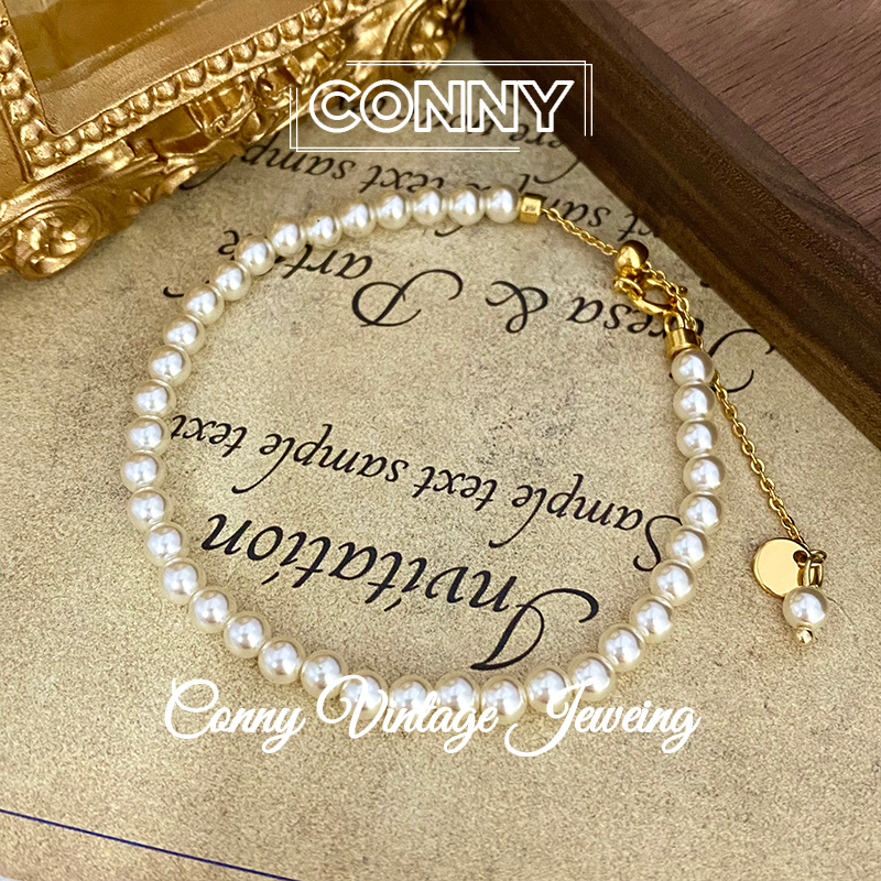 铜合金仿珍珠手链 KN0086 法 ·【岁月流光】法式优雅百搭项链女